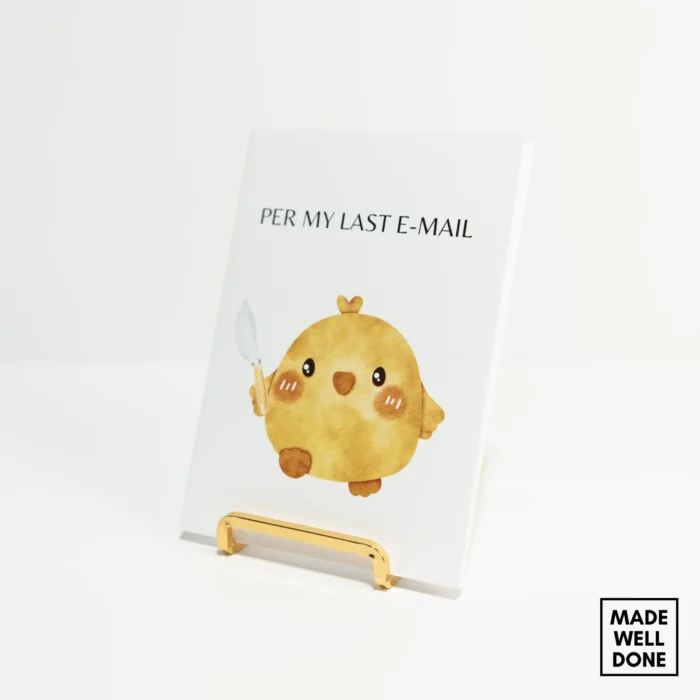 Card on a stand